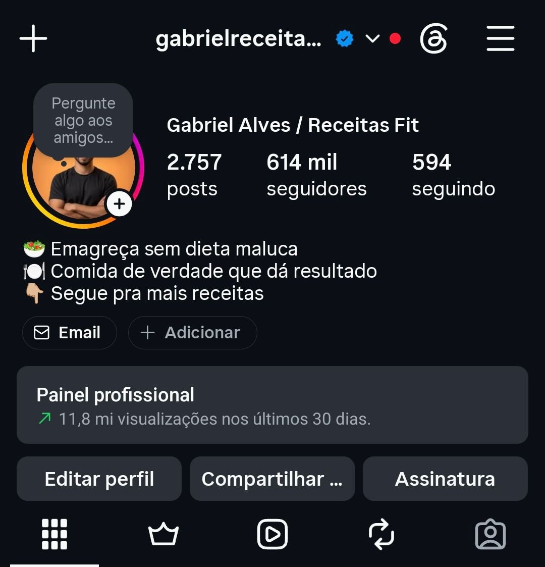 Instagram de Receitas Fitnes Disponível 2 Instagram de Receitas Fitnes Disponível