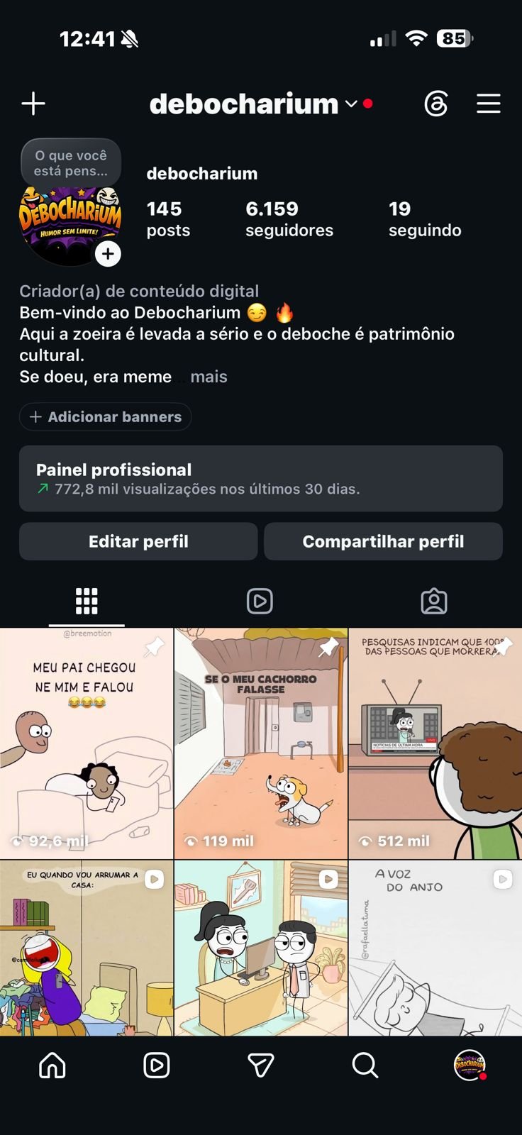 Perfil de Cartoons/Memes 1 Perfil de Cartoons/Memes