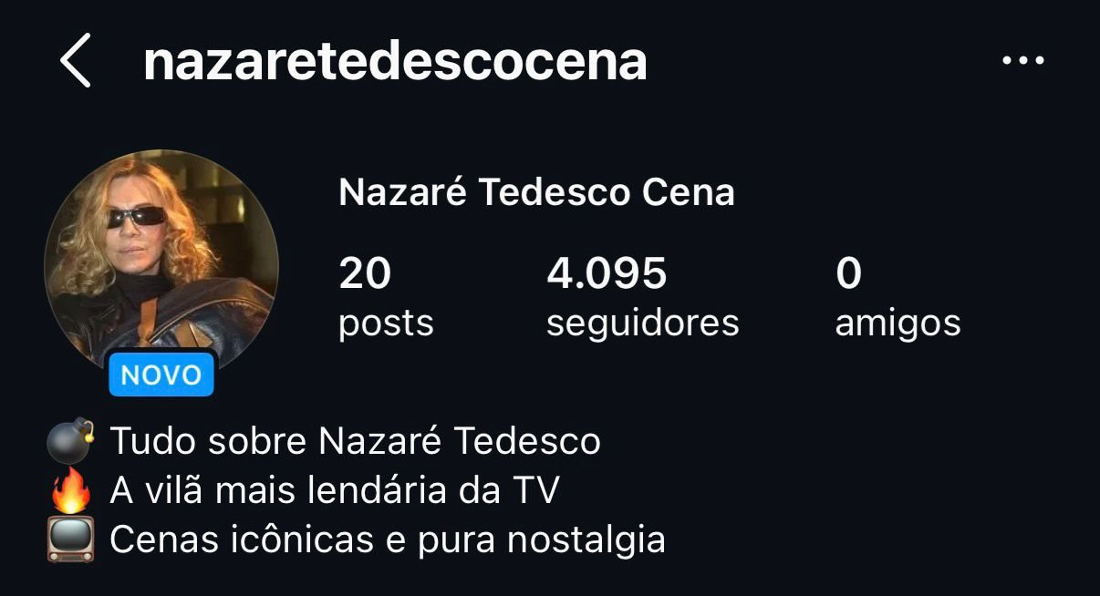 Instagram de Cortes da Nazaré Tedesco