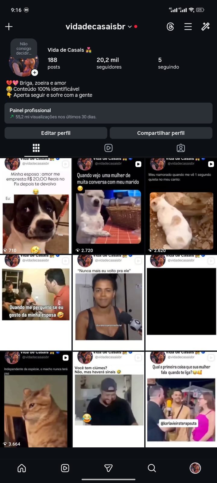 Conta do Instagram a venda de Memes de Casais 1 Conta do Instagram a venda de Memes de Casais