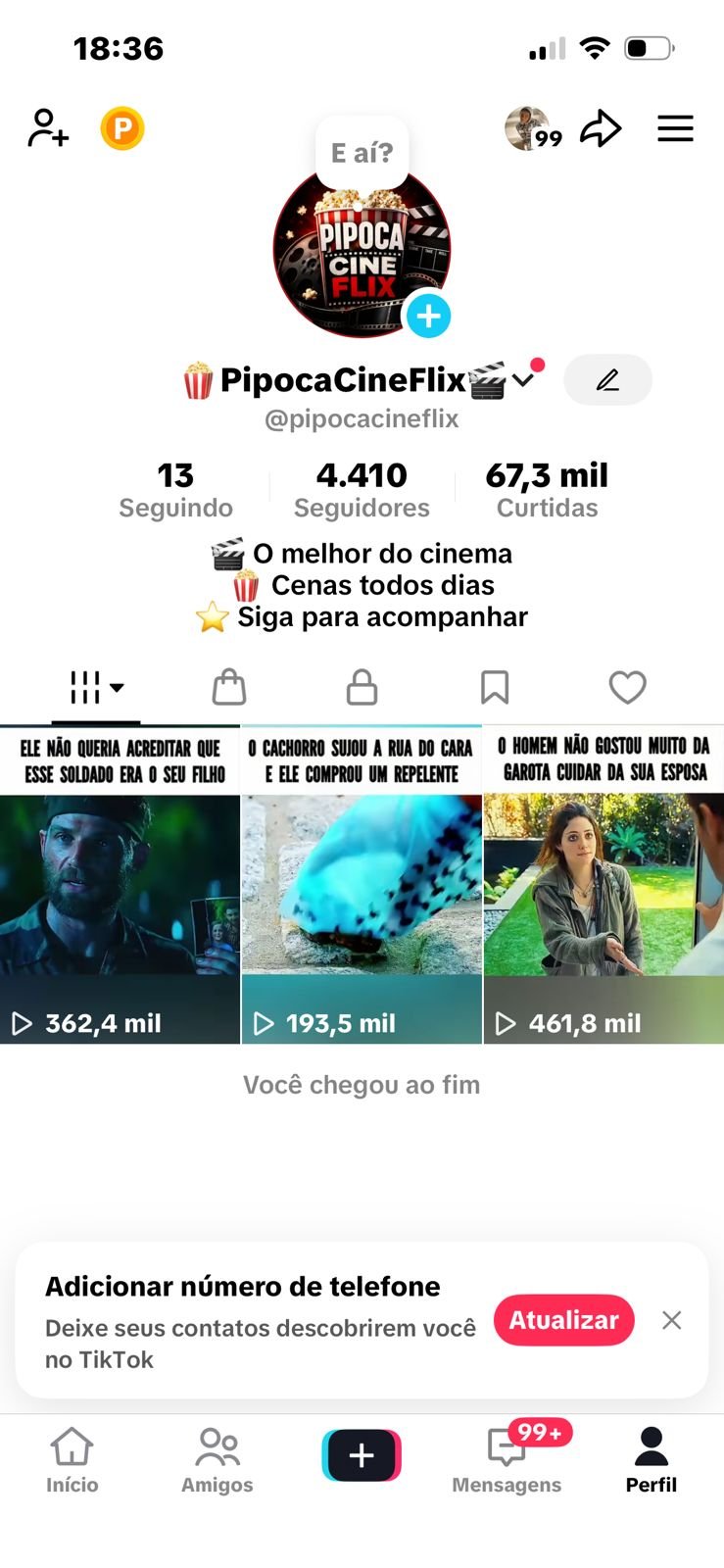 Conta do Tiktok a venda