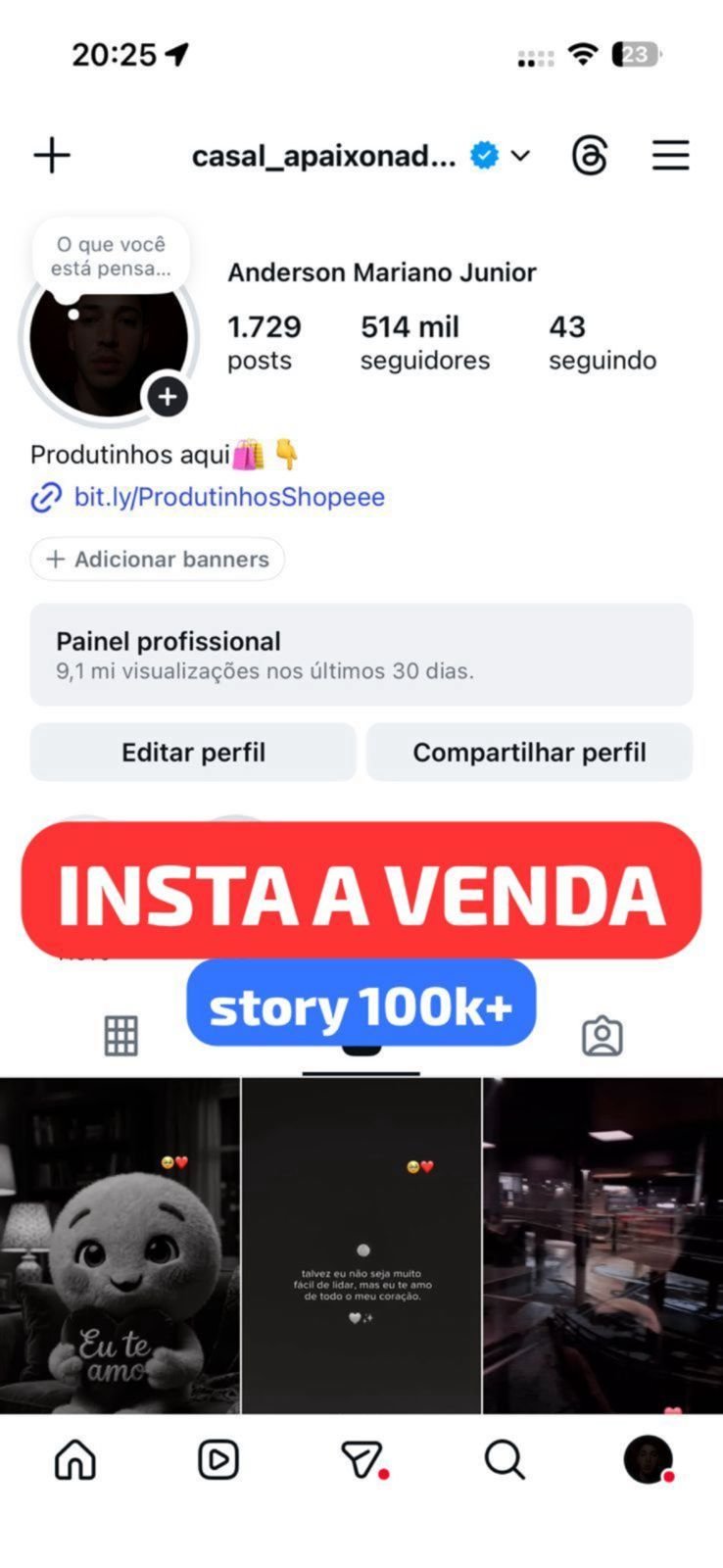 Perfil de Nicho de Namorados com 500k 1 Perfil de Nicho de Namorados com 500k