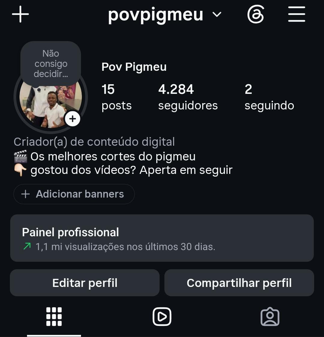 Perfil no Instagram de Fã Club 1 Perfil no Instagram de Fã Club
