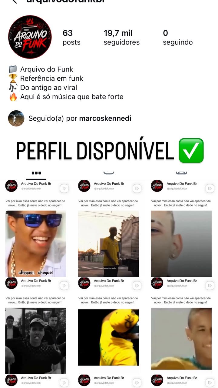 perfil do Instagram de funk 1 perfil do Instagram de funk