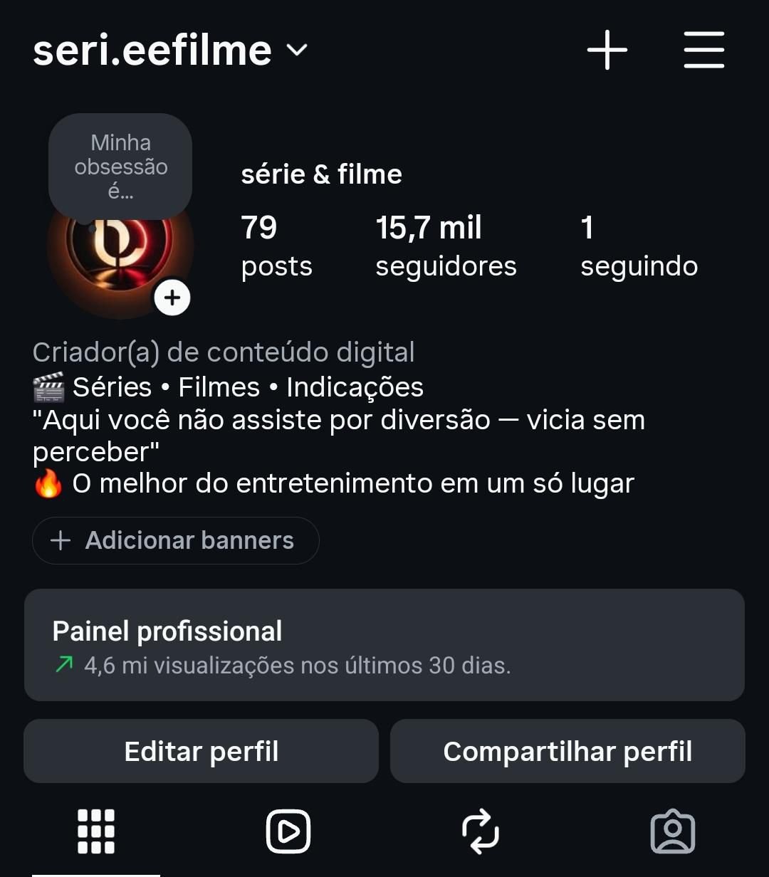 Instagram de Nicho de Séries a Venda
