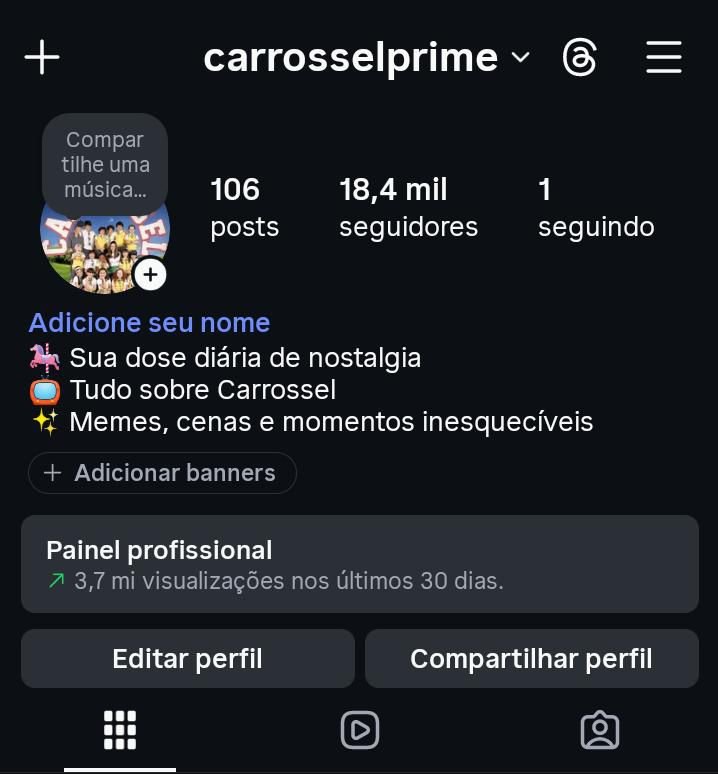 Instagram de Nicho de Novelas